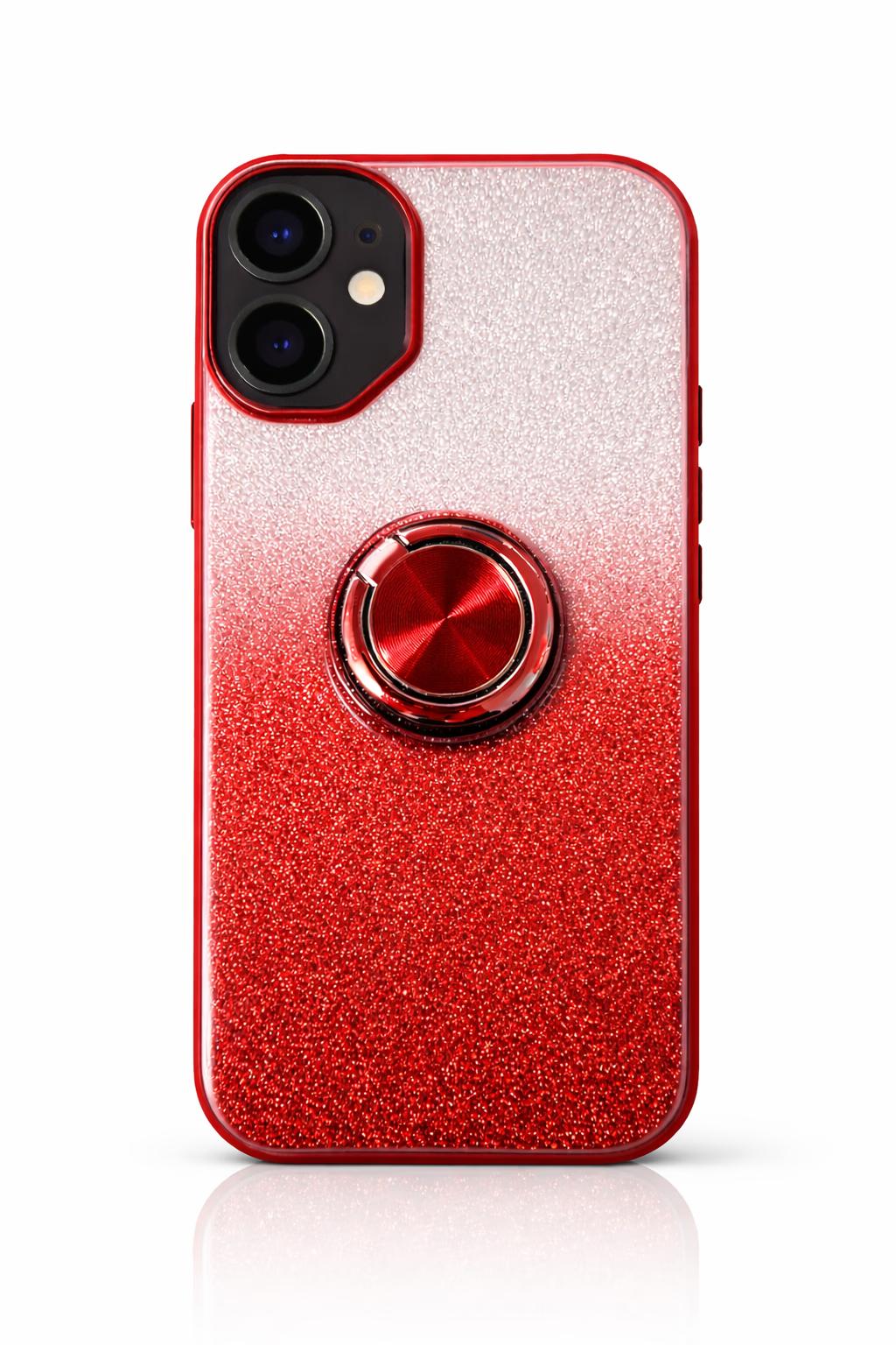 iPhone 16 Plus - Fusion Chrome Ring Case - Red