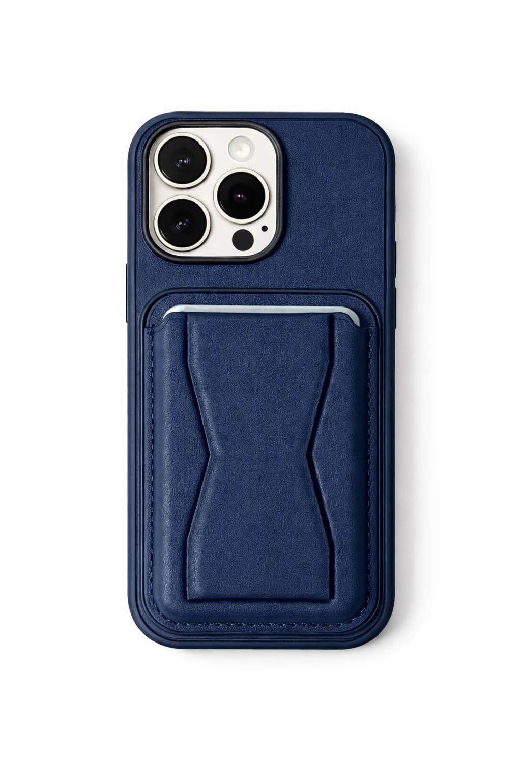 iPhone 16 Pro Max - GeoCard Stand Case - Navy Blue