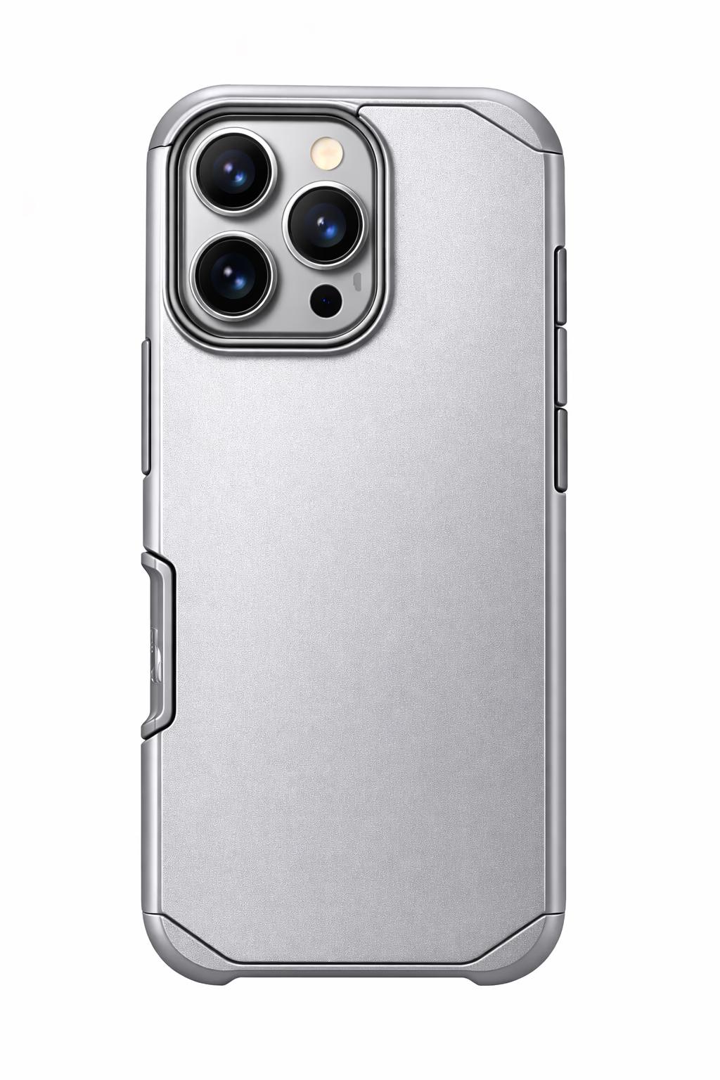 iPhone 16 Pro Max - Sleek Armor Case - Silver