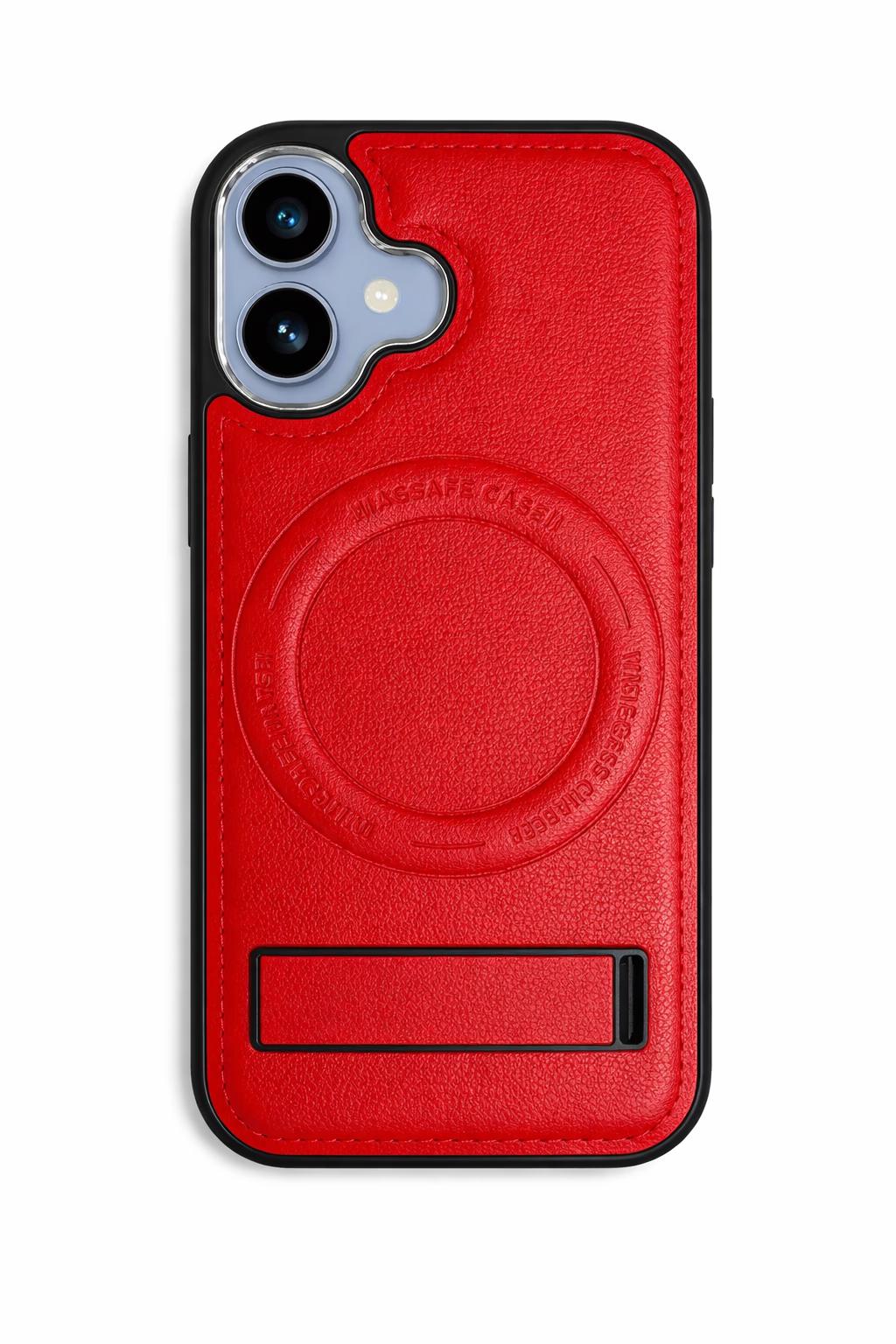 iPhone 17 - LeatherStand MagCase - Red
