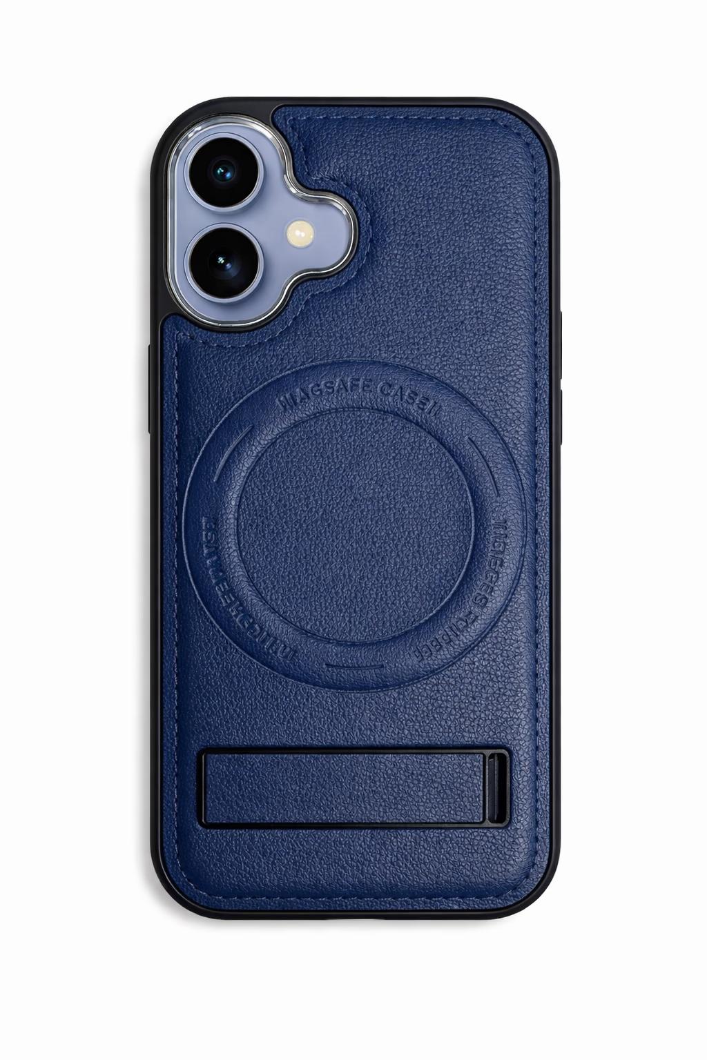 iPhone 17 - LeatherStand MagCase - Navy Blue