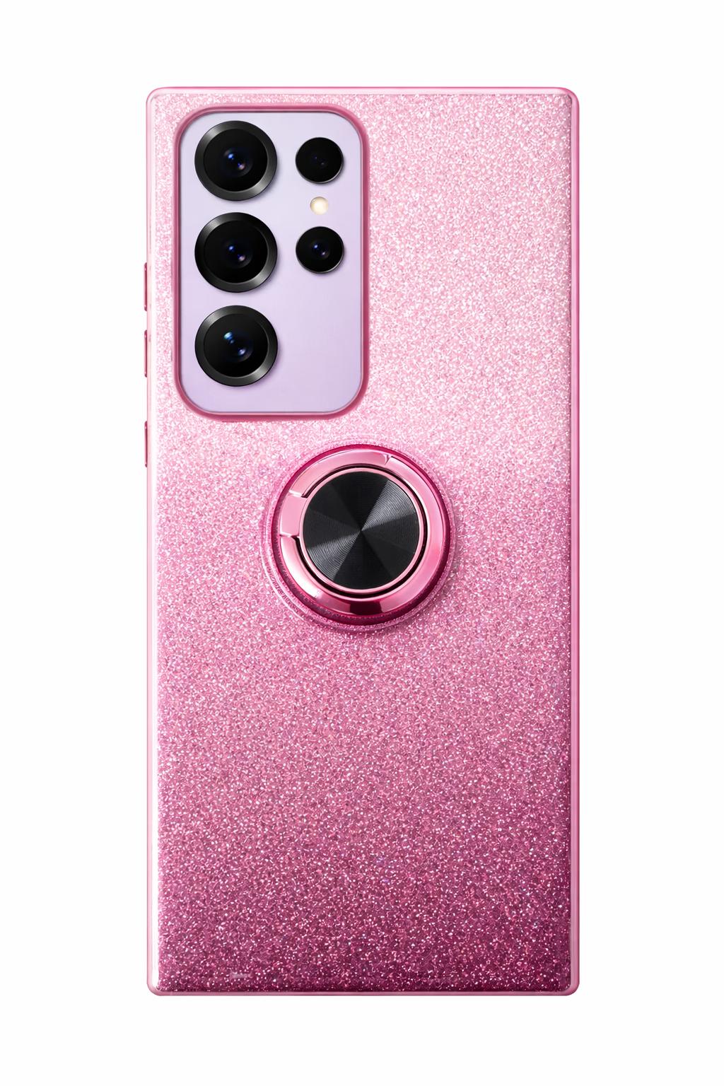 Samsung S25 Ultra - Fusion Chrome Ring Case - Pink