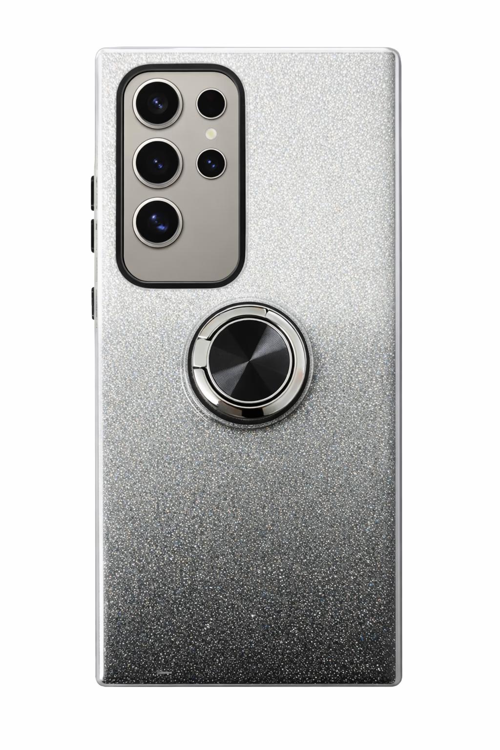 Samsung S22 Ultra - Fusion Chrome Ring Case - Black