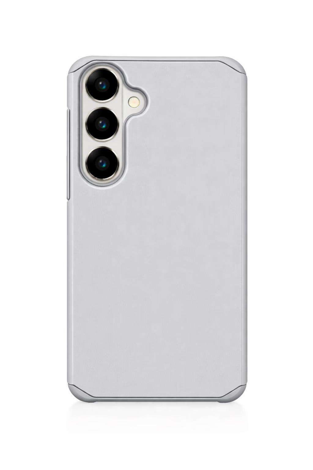Samsung S25 - Sleek Armor Case - Silver