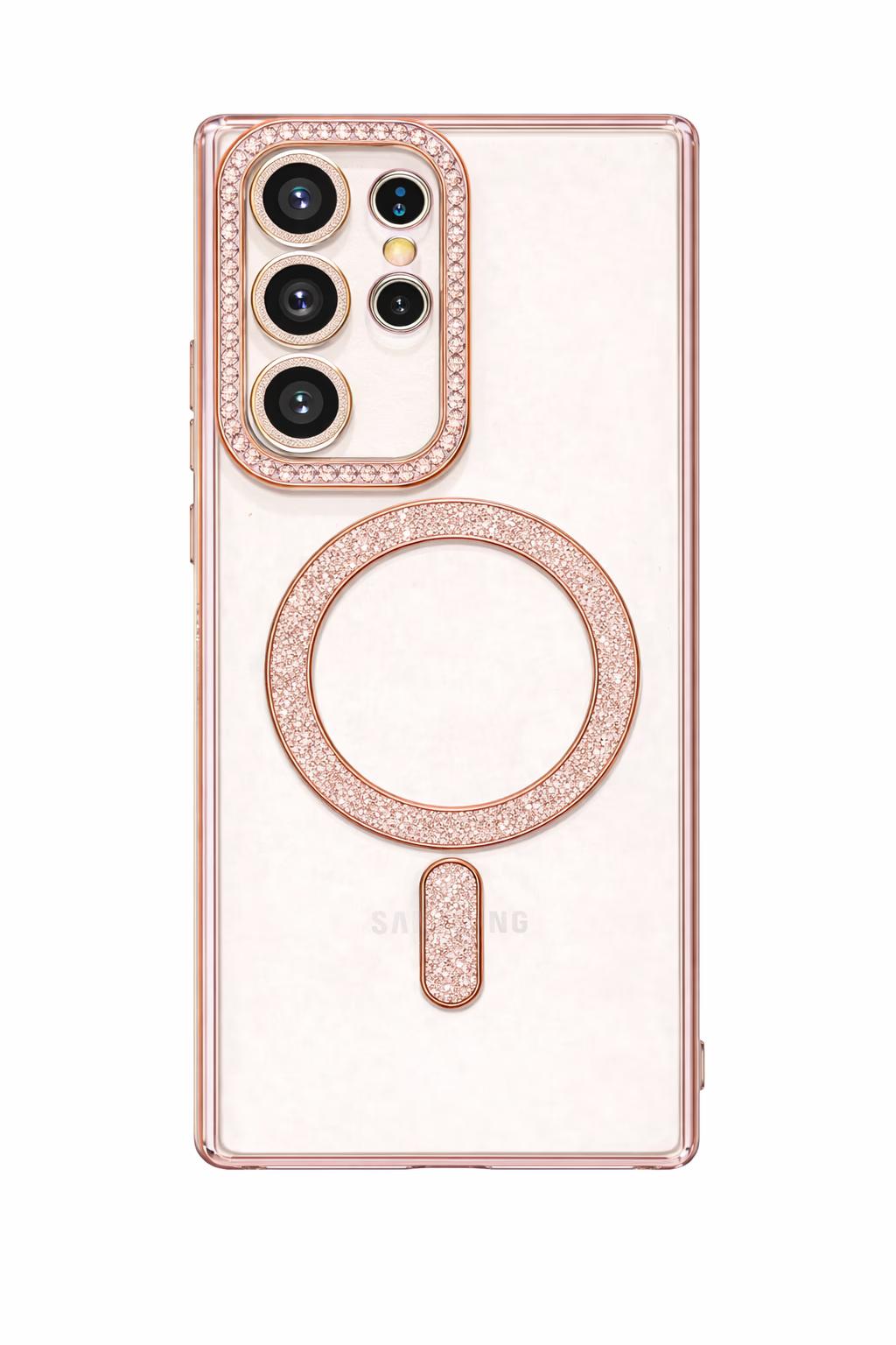 Samsung S24U - Bling Magsafe + Lens Protection - Rose Gold