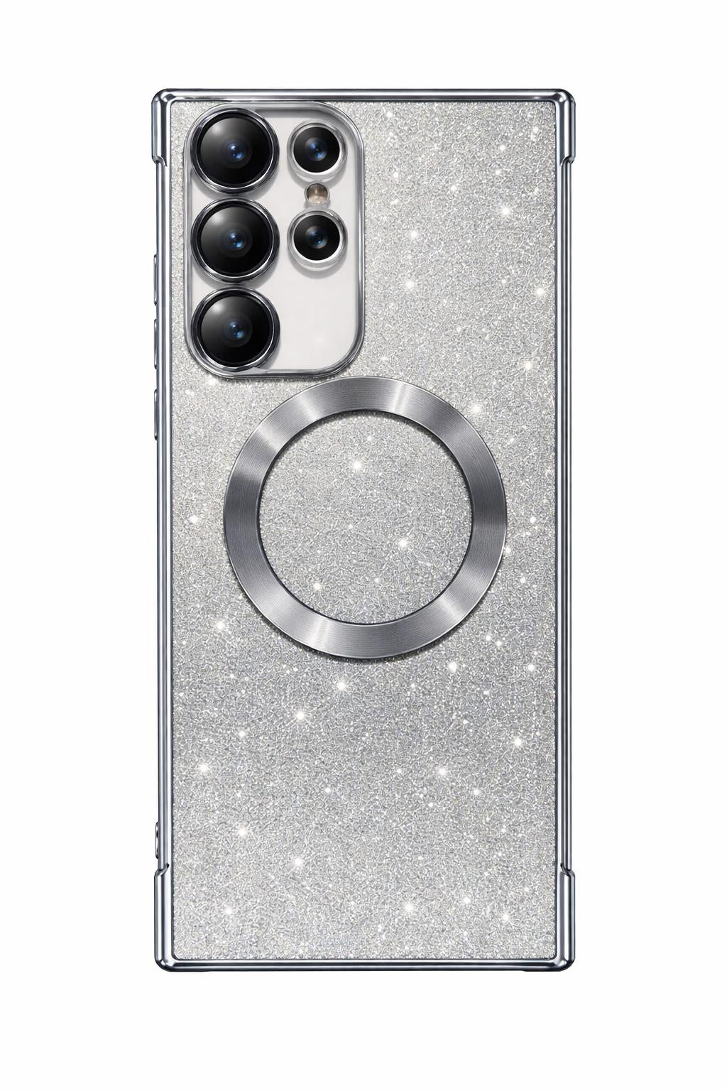 Samsung S24U - Sparkle Magsafe + Lens Protection - Silver