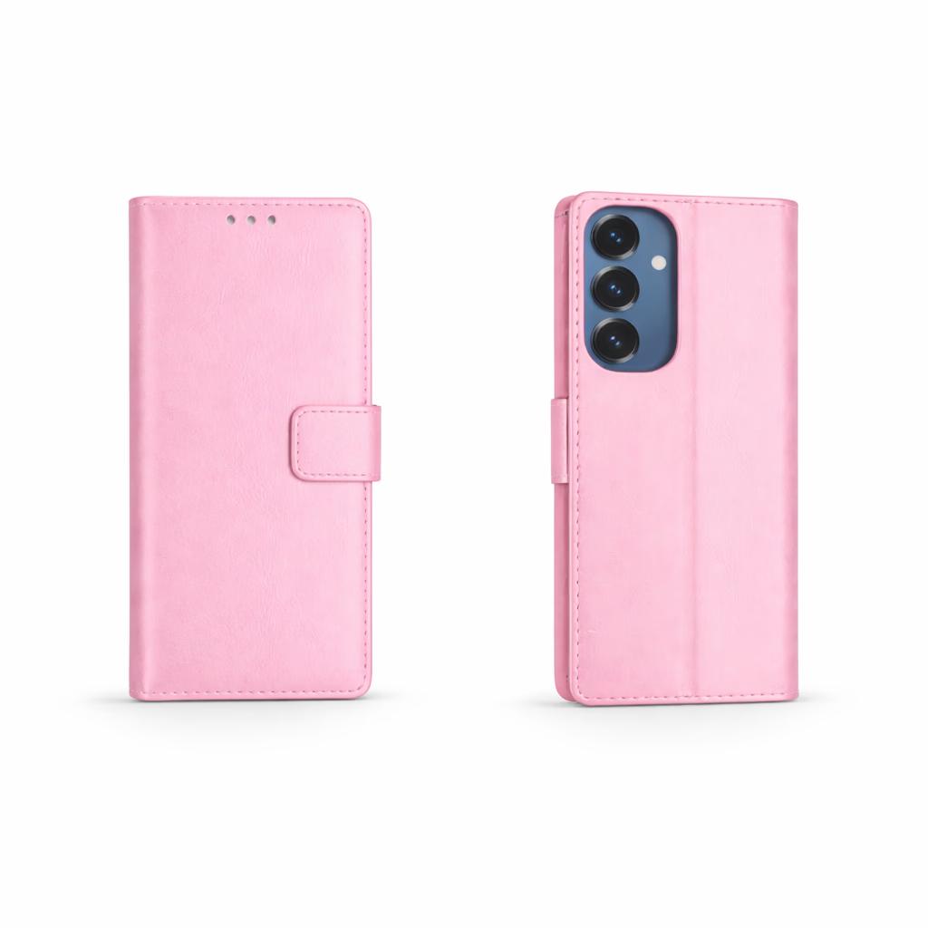Samsung S25FE - Classic Leather Wallet - Pink