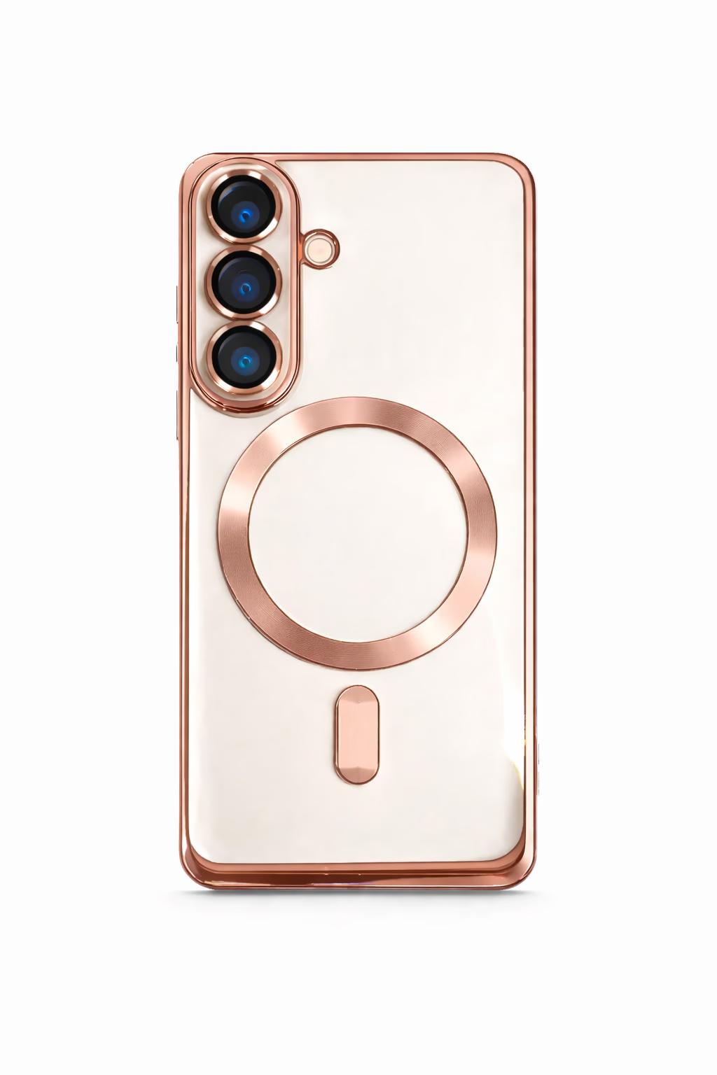 Samsung S25 Plus - Chrome Magsafe  + Lens  - Rose Gold