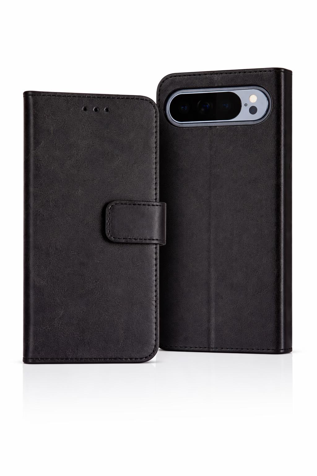 Google Pixel 10 Pro XL - Classic Leather Wallet - Black