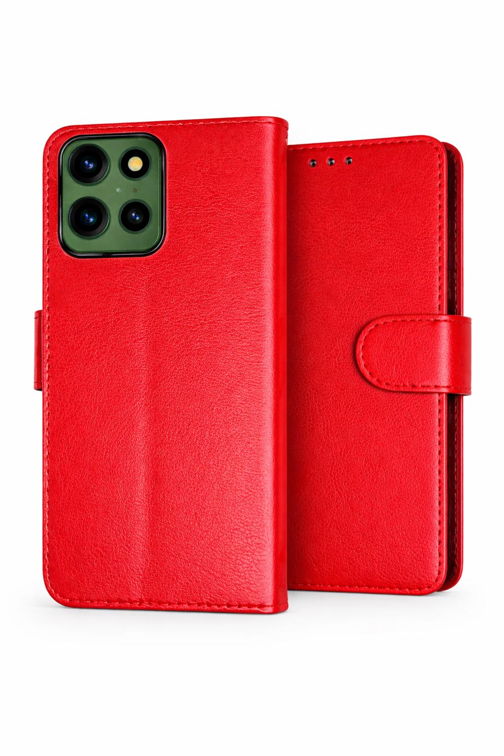 Motorola G-5G 2025 - Classic Leather Wallet - Red