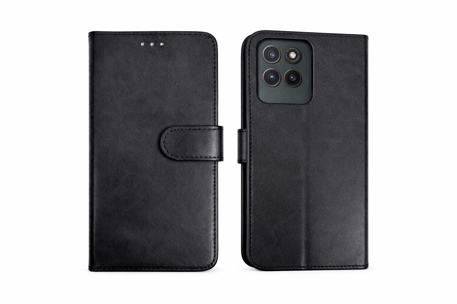 Motorola Edge (2025) - Classic Leather Wallet - Black