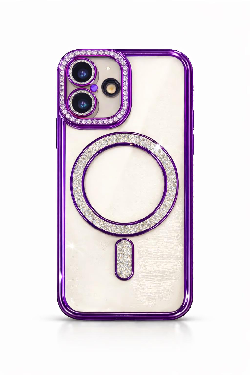 iPhone 16 - Bling Magsafe + Lens Protection - Purple