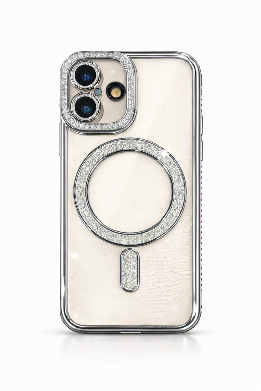 iPhone 16 Plus - Bling Magsafe + Lens Plustection - Silver