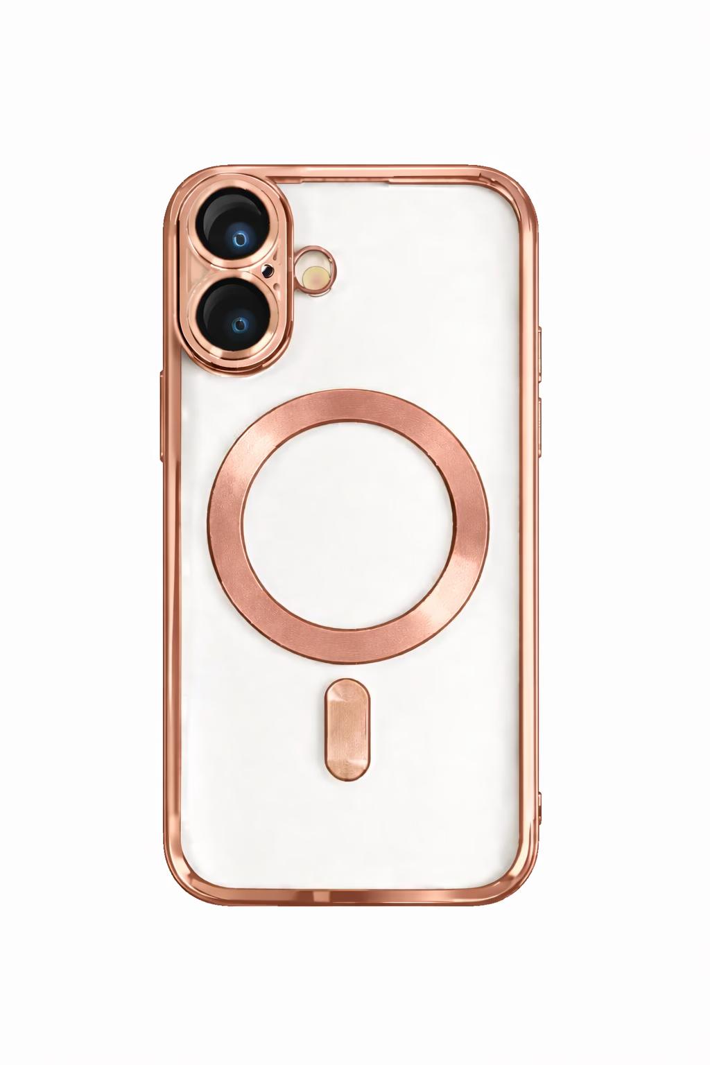 iPhone 16 Plus - Chrome Magsafe + Lens Protection - Rose Gold