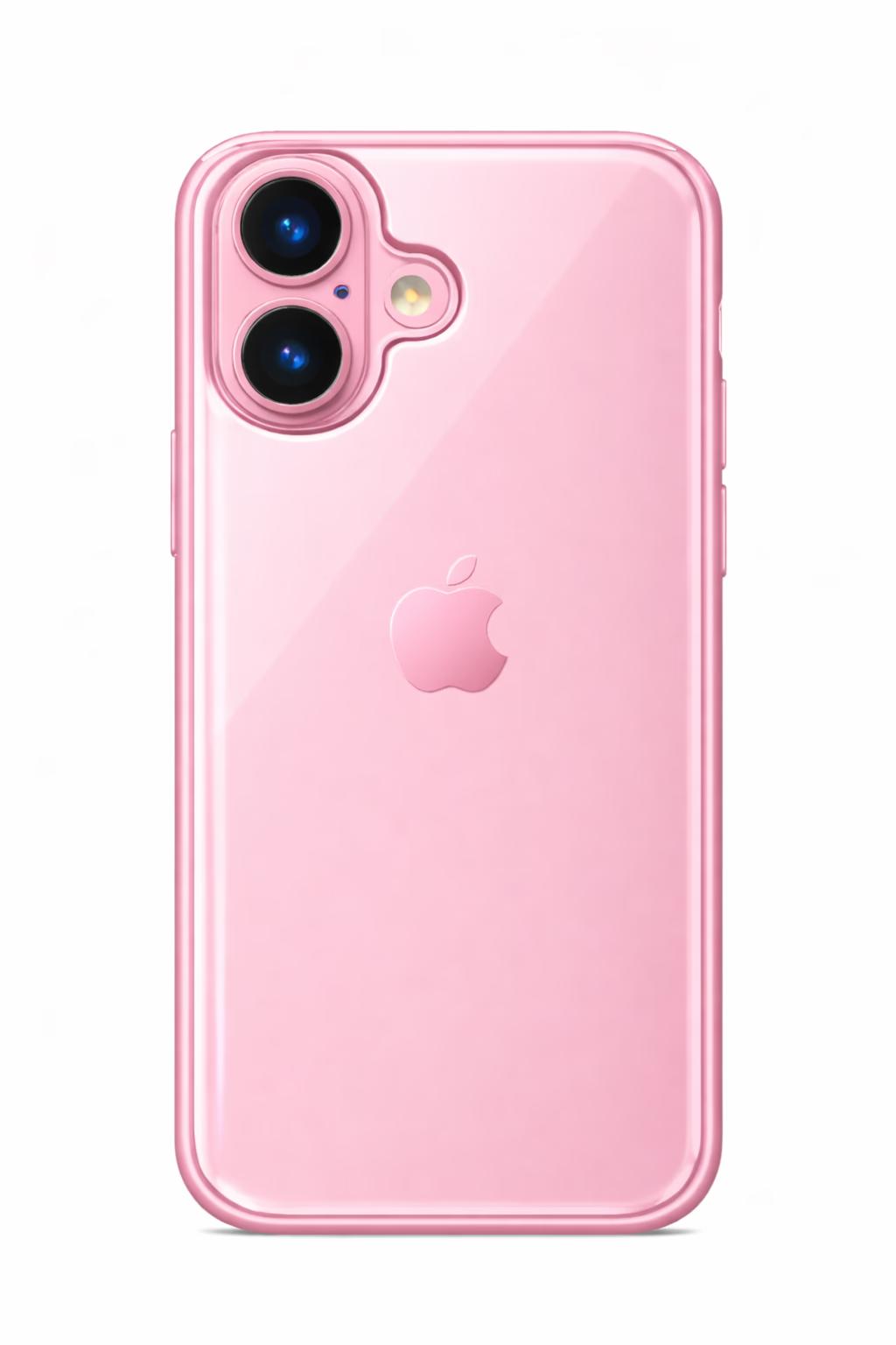 iPhone 15 - MagSafe Apple Glass Case With Lens - Baby Pink