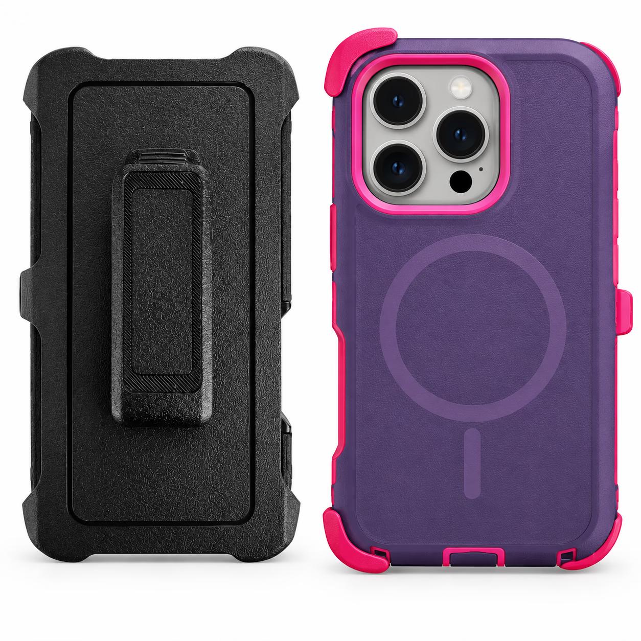iPhone 16 Pro Max - Mag-Defense w/Clip - Purple