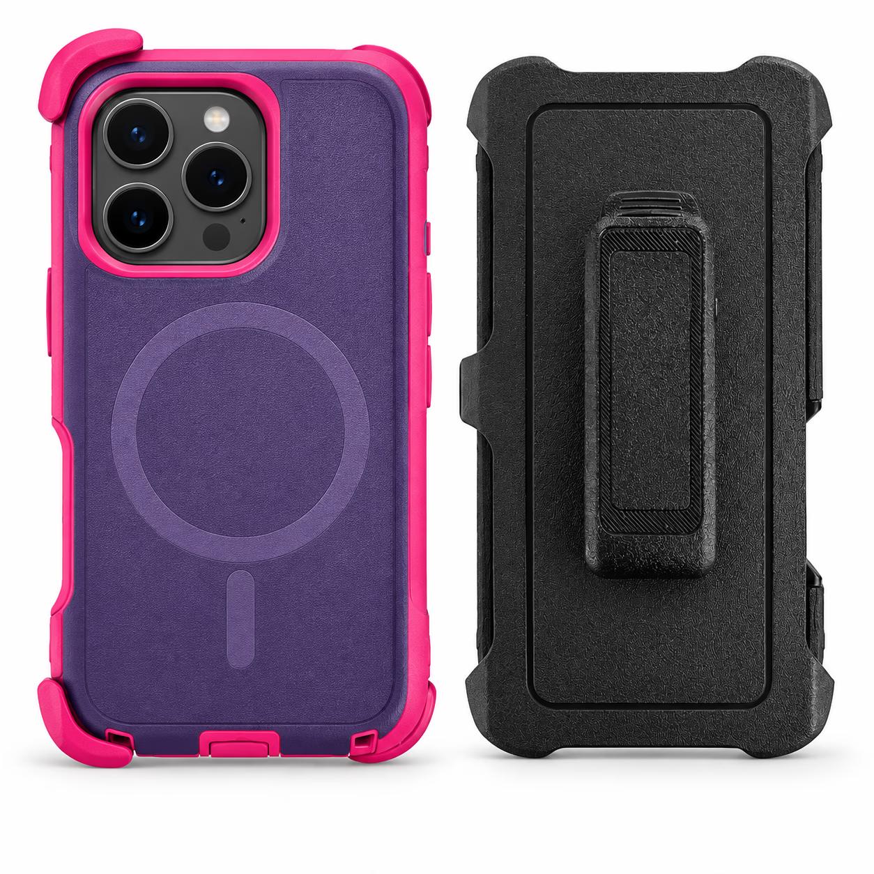 iPhone 14 Pro Max - Mag-Defense w/Clip - Purple