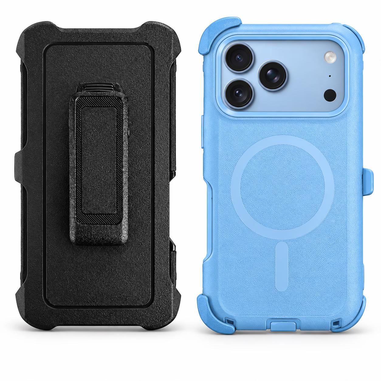 iPhone 17 Pro Max/18 Pro Max - Mag-Defense w/Clip - Light Blue
