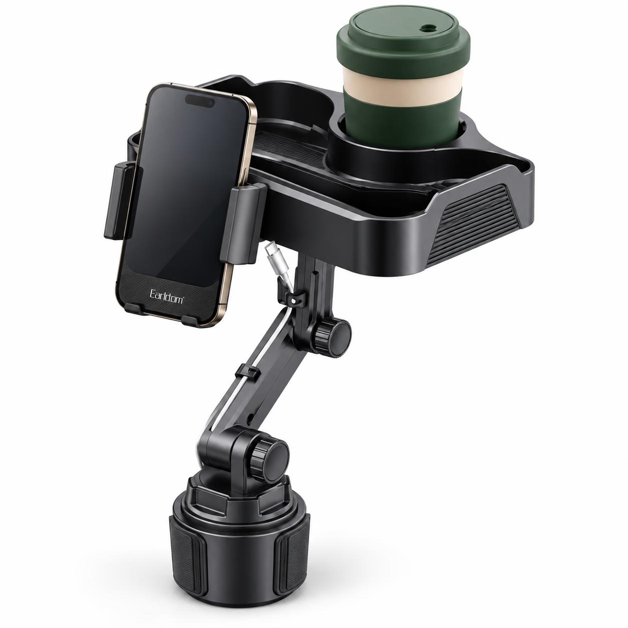Earldom ET-EH349 - Cup Holder Car Phone Stand - Black