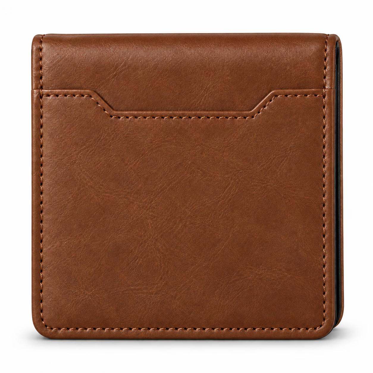 Samsung Flip 8 - Classic Leather Wallet - Brown