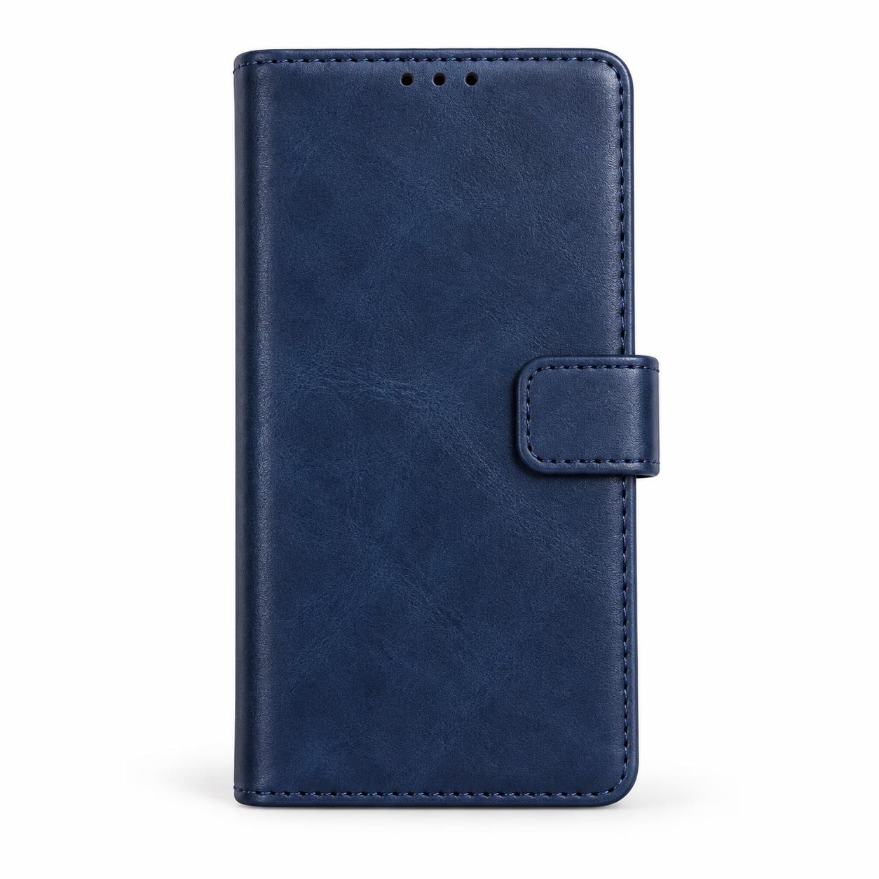 Universal Leather Wallet - 6.1-6.5 - Navy Blue