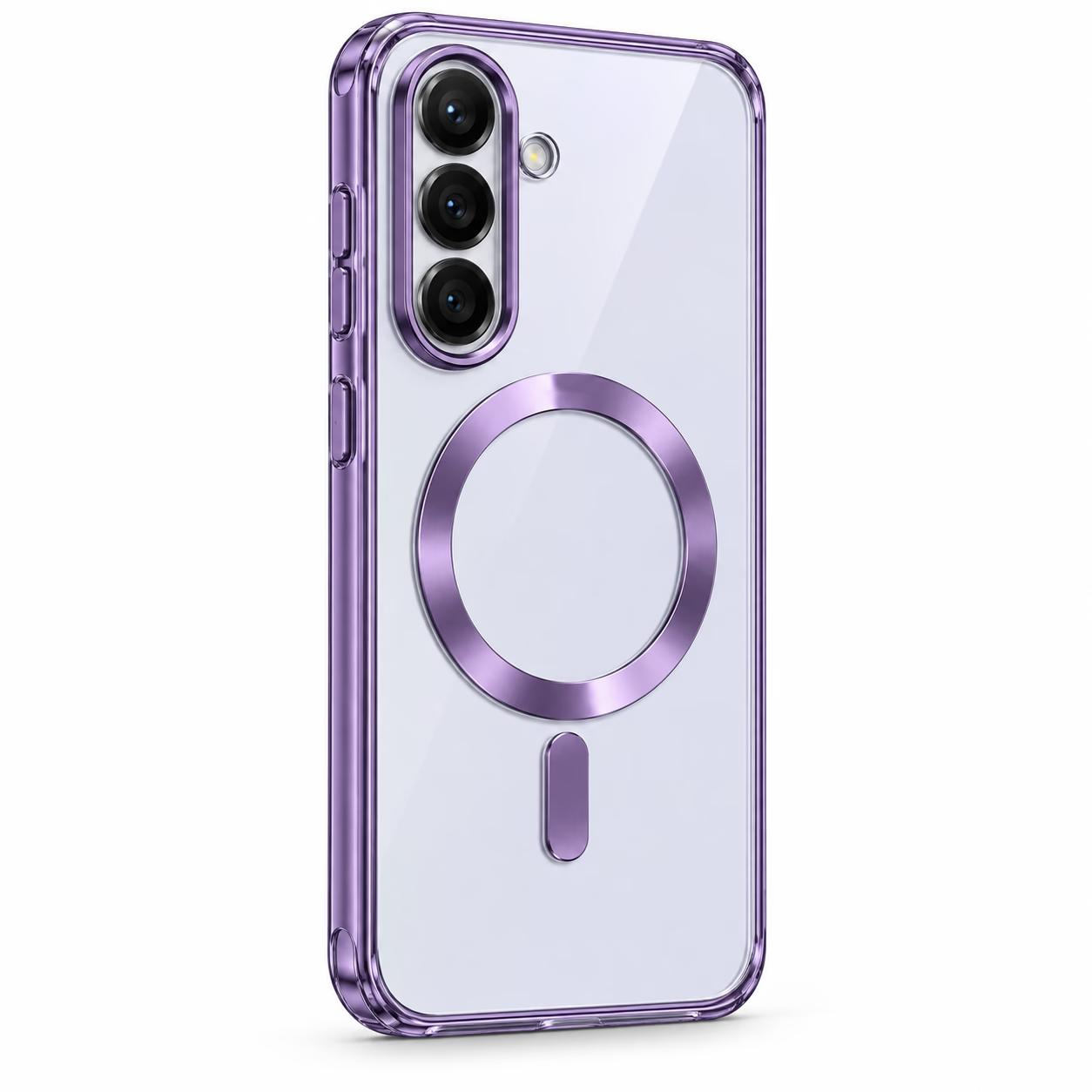 Samsung A36/A56/A37/A27/A18 - Chrome MagSafe + Lens Protection - Purple