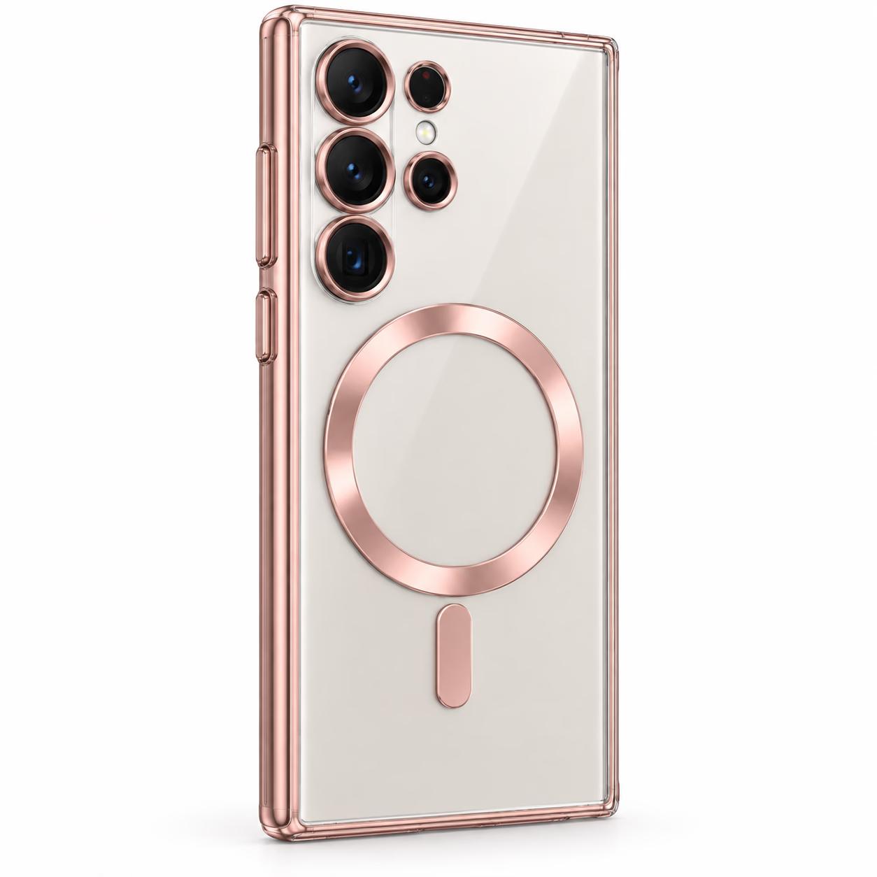 Samsung S22 Ultra - Chrome MagSafe + Lens Protection - Rose Gold