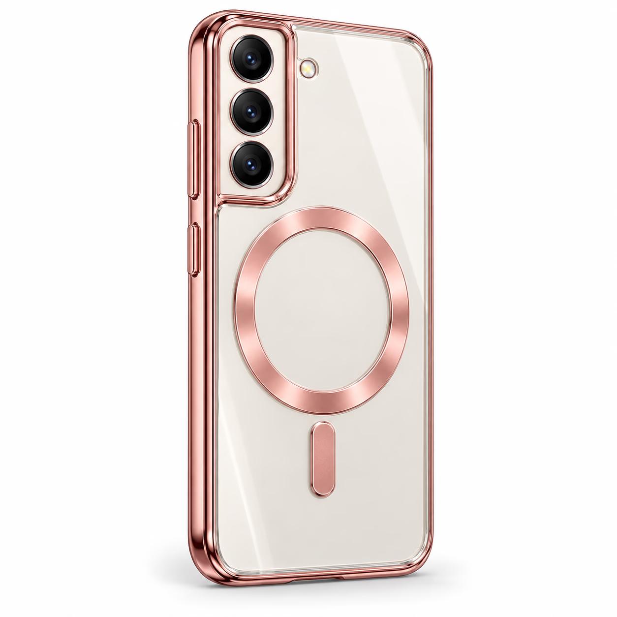 Samsung S22 - Chrome MagSafe + Lens Protection - Rose Gold