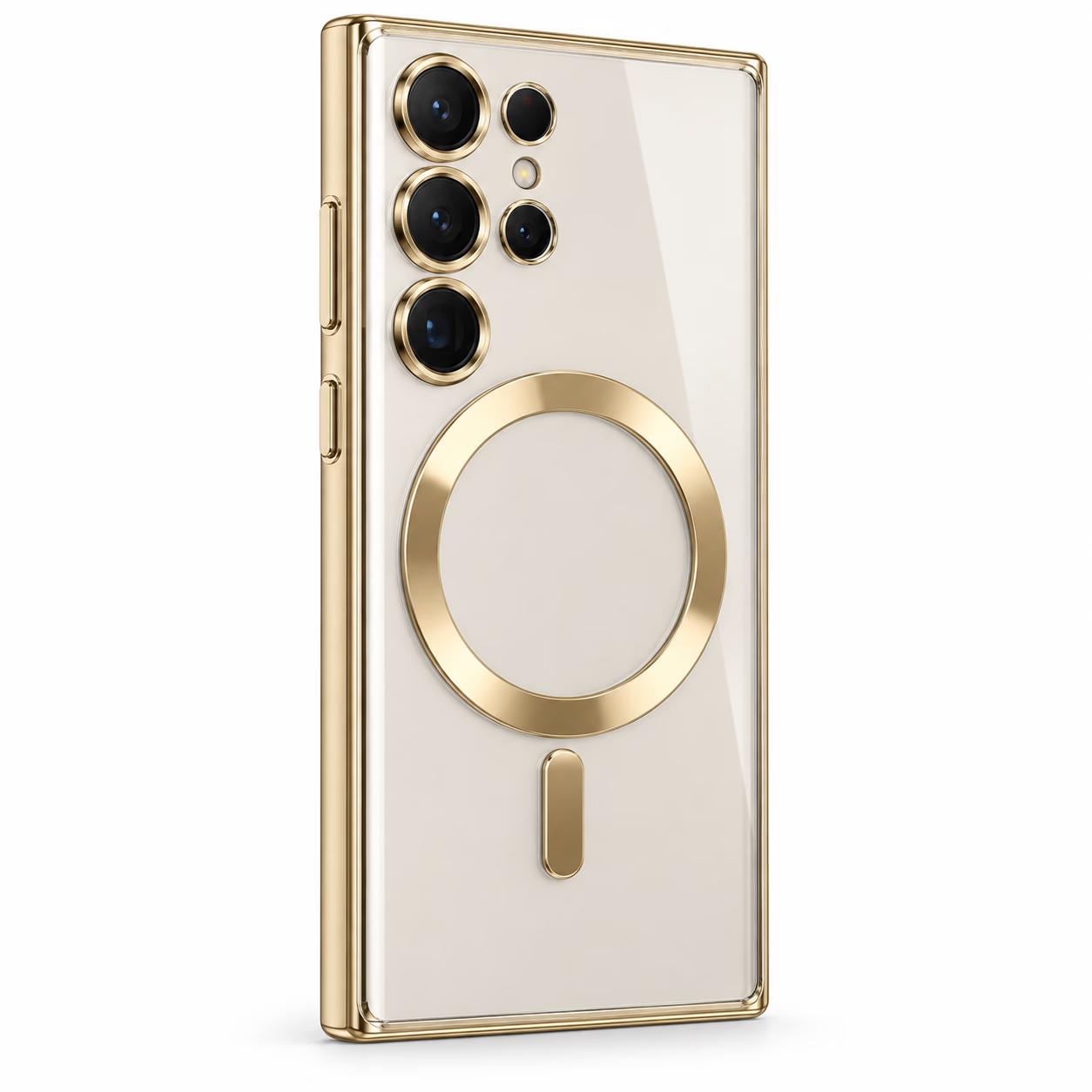 Samsung S22 Ultra - Chrome MagSafe + Lens Protection - Gold