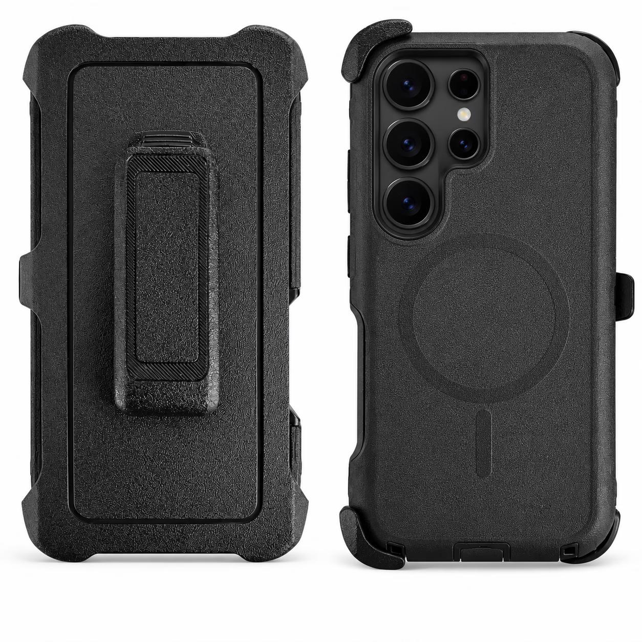 Samsung S24 Ultra - Mag-Defense w/Clip - Black1