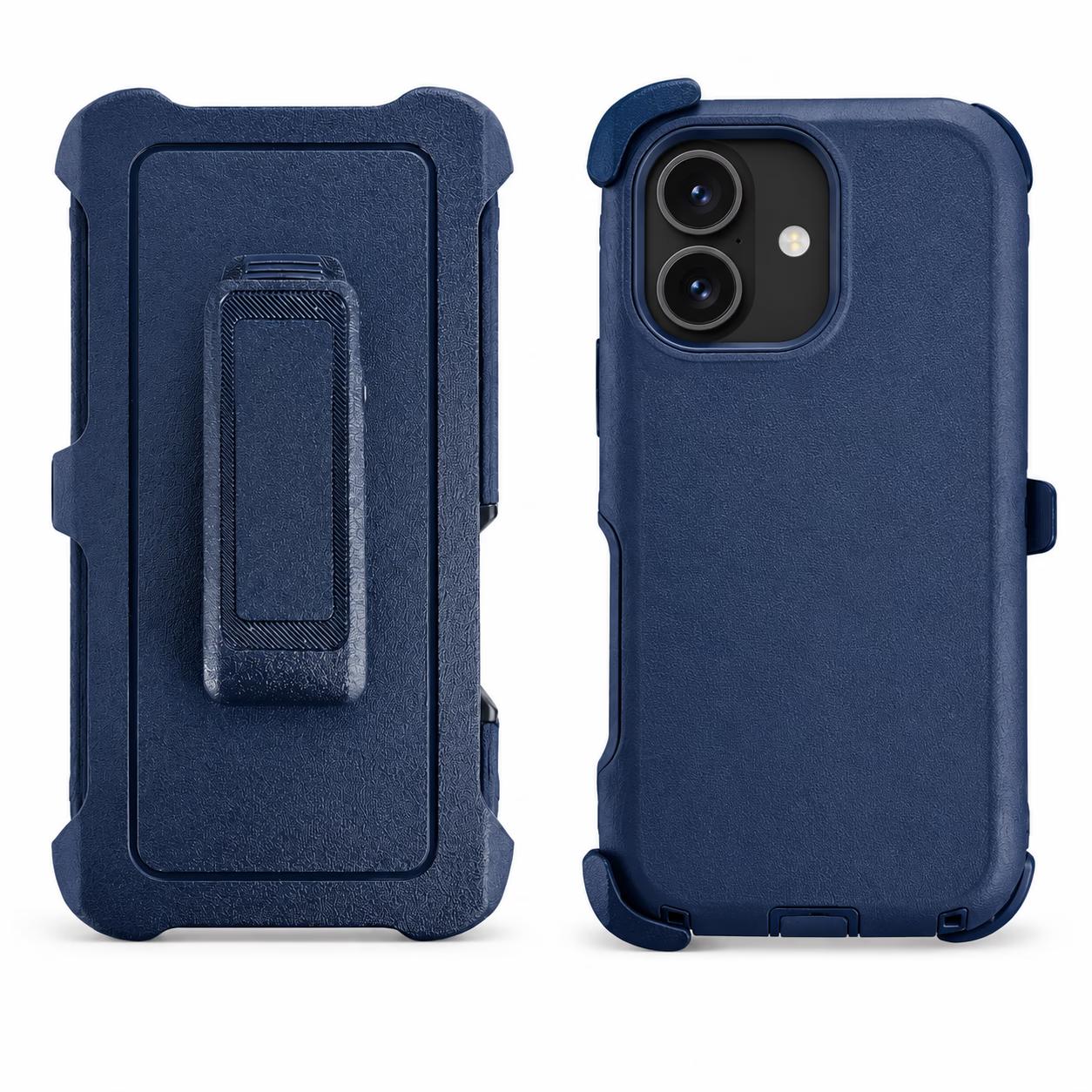 iPhone 16 - Mag-Defense w/Clip- Navy Blue
