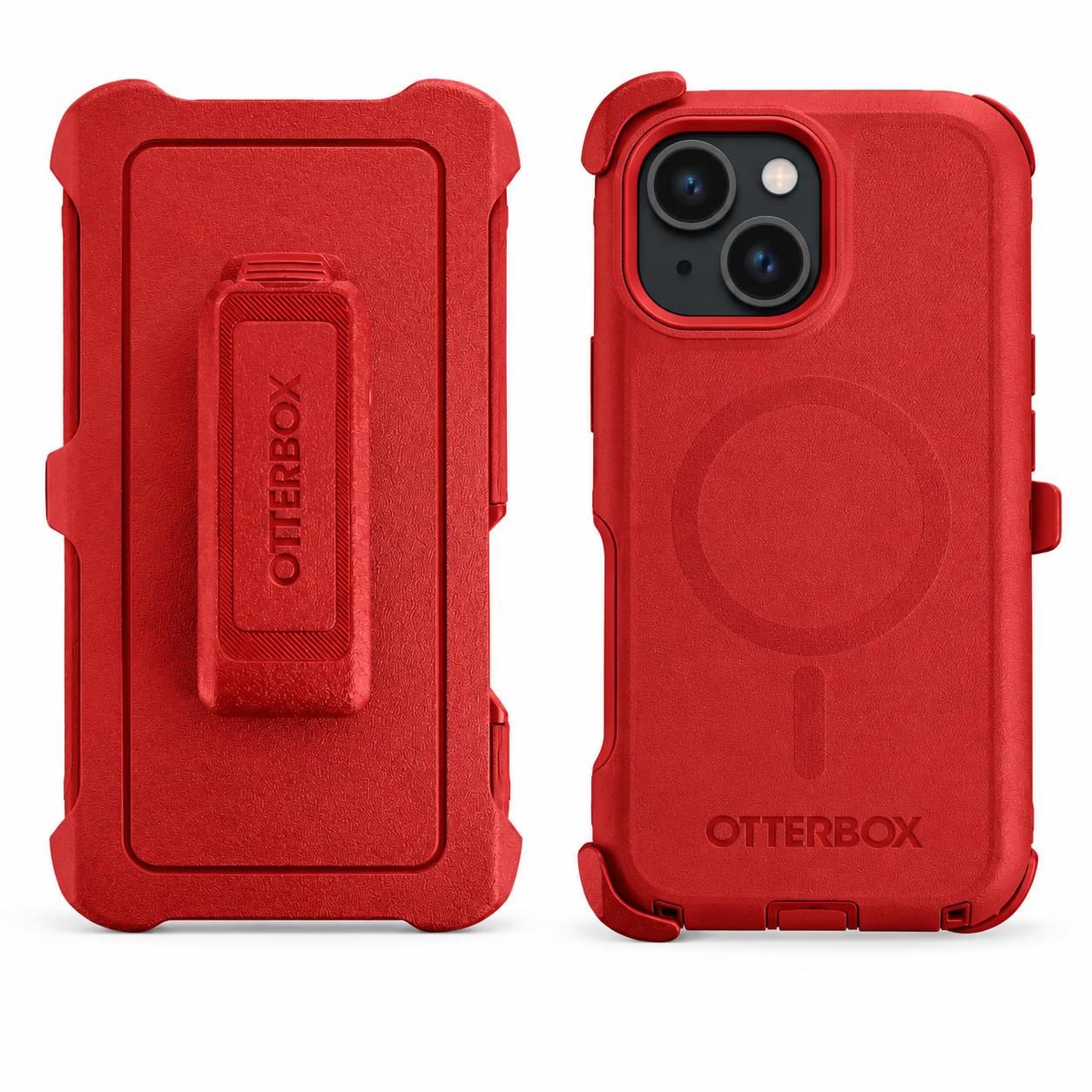 iPhone 15 - Mag-Defense w/Clip - Red