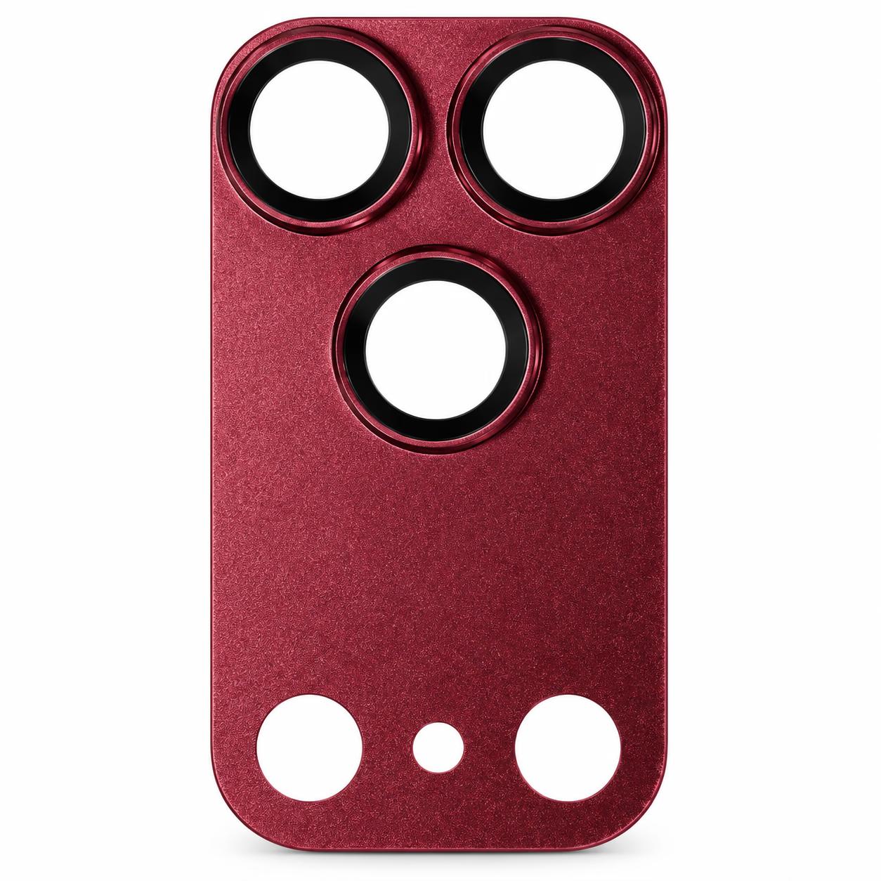 iPhone 18 Pro Max - Metal Camera Glass - Maroon
