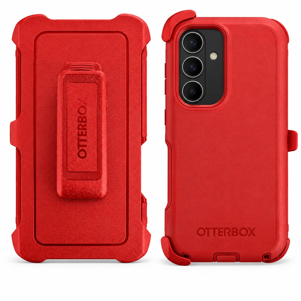 Samsung S25FE/S24FE - Defense Pro w/ Clip - Red