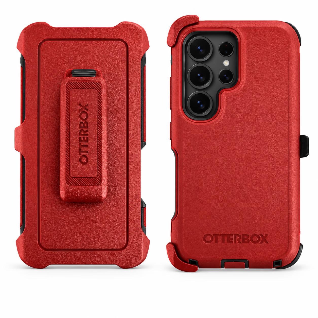 Samsung S25 Ultra - Defense Pro w/ Clip - Red