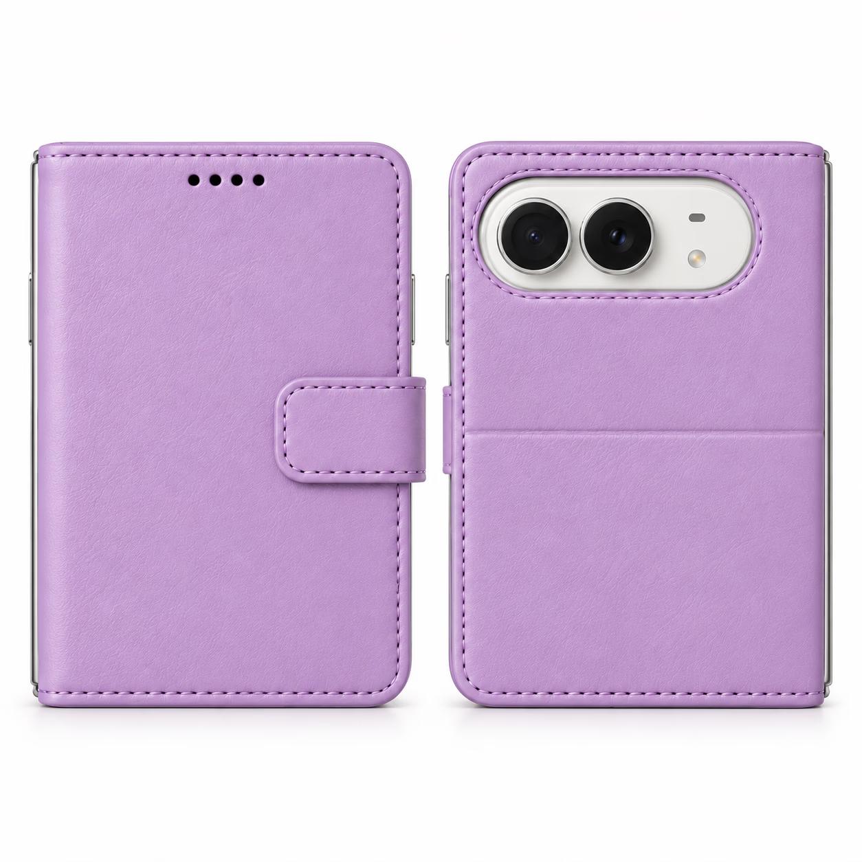 iPhone Duo - Classic Leather Wallet - Purple