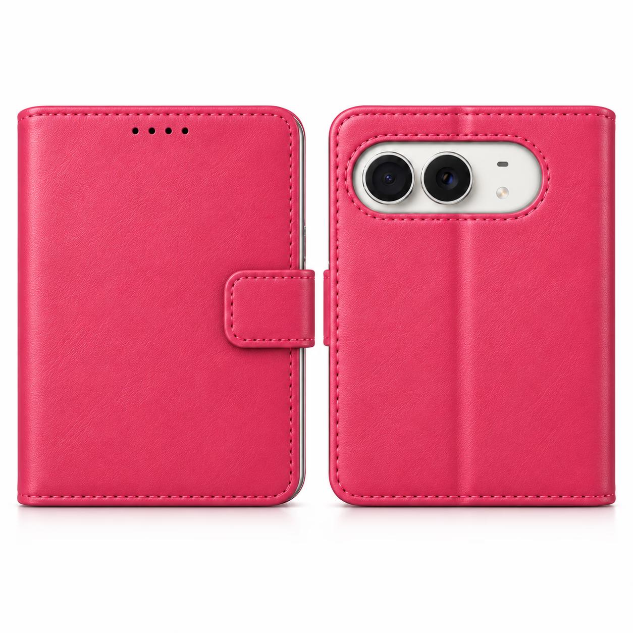 iPhone Duo - Classic Leather Wallet - Pink