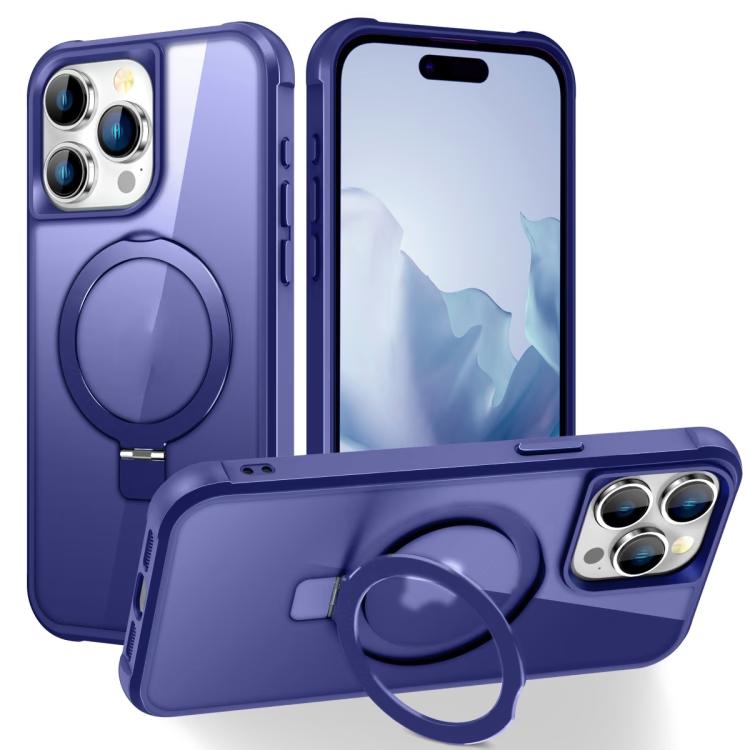iPhone 15 Pro - Shield MagStand w/ Lens - Navy Blue