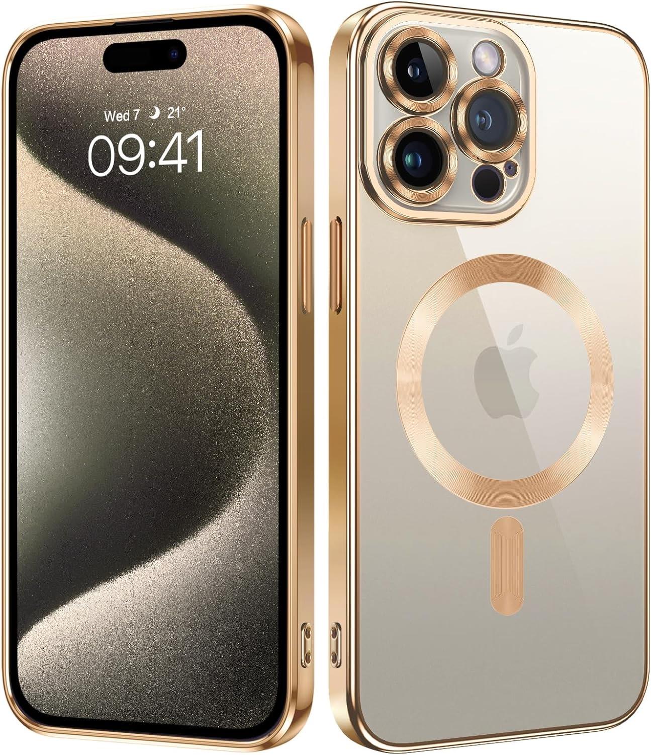 iPhone 14 - Chrome Magsafe + Lens Protection - Gold