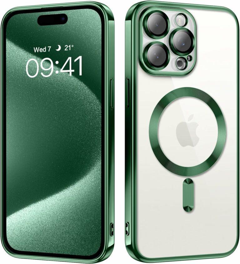 iPhone 15 Pro - Chrome Magsafe + Lens Protection - Green