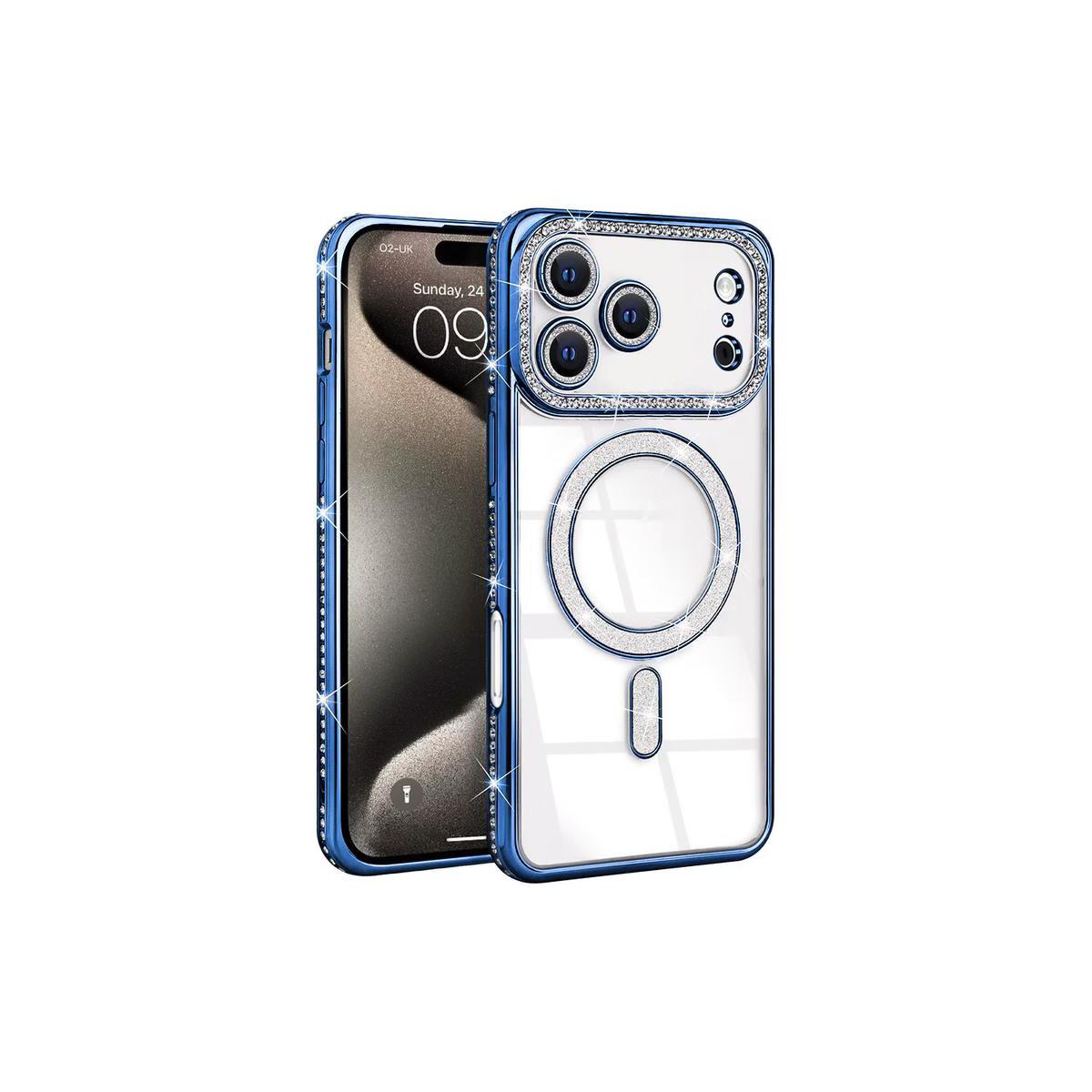 iPhone 17 Pro - Bling Magsafe + Lens Protection - Blue
