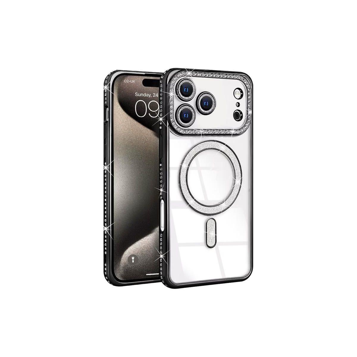 iPhone 17 Pro - Bling Magsafe + Lens Protection - Black