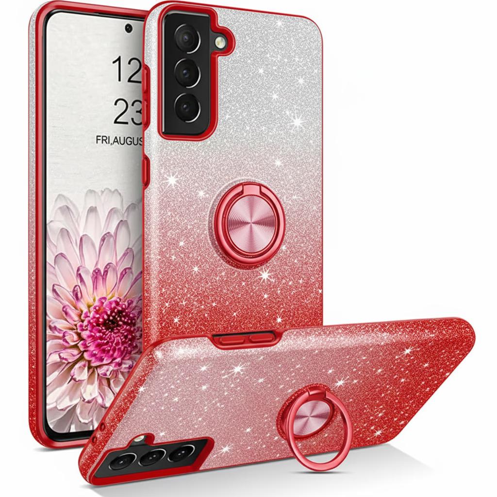 Samsung S23FE - Fusion Chrome Ring Case - Red