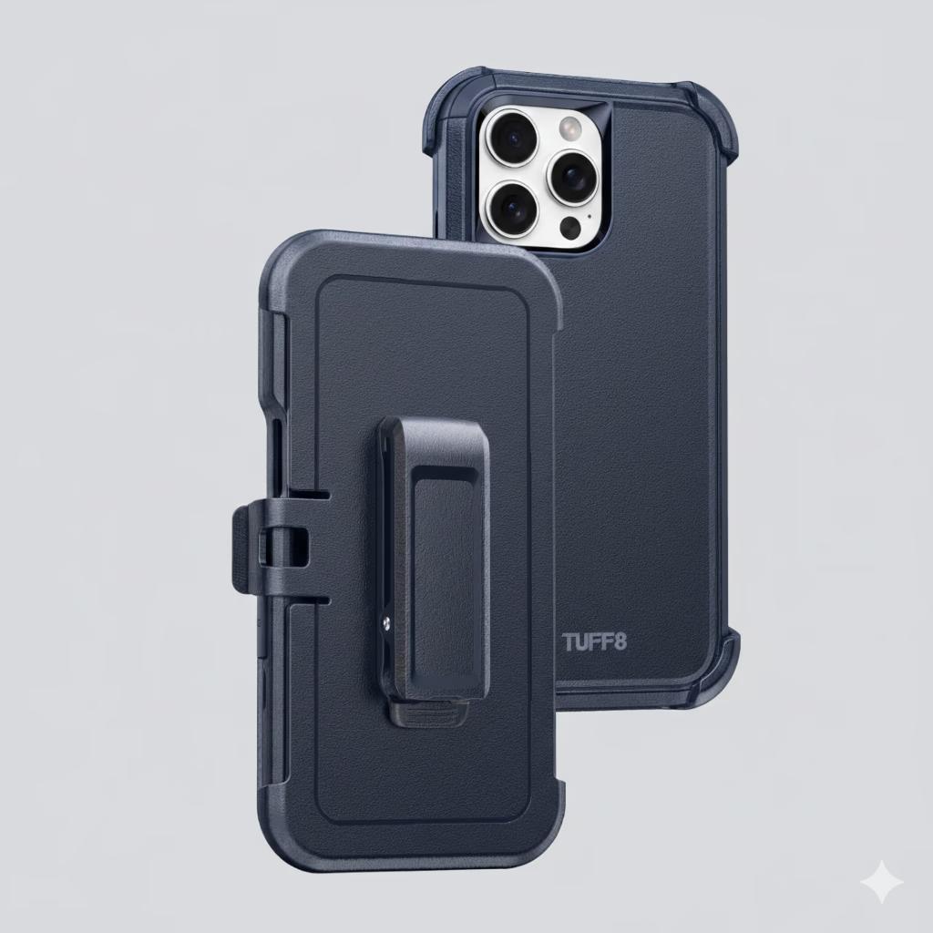 iPhone 14 Pro Max - Defense Pro w/ Clip - Navy Blue