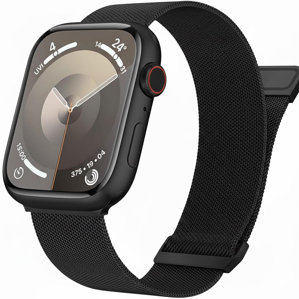 Apple Watch 42/44/45/46/49 - Metal Mesh Strap - Black