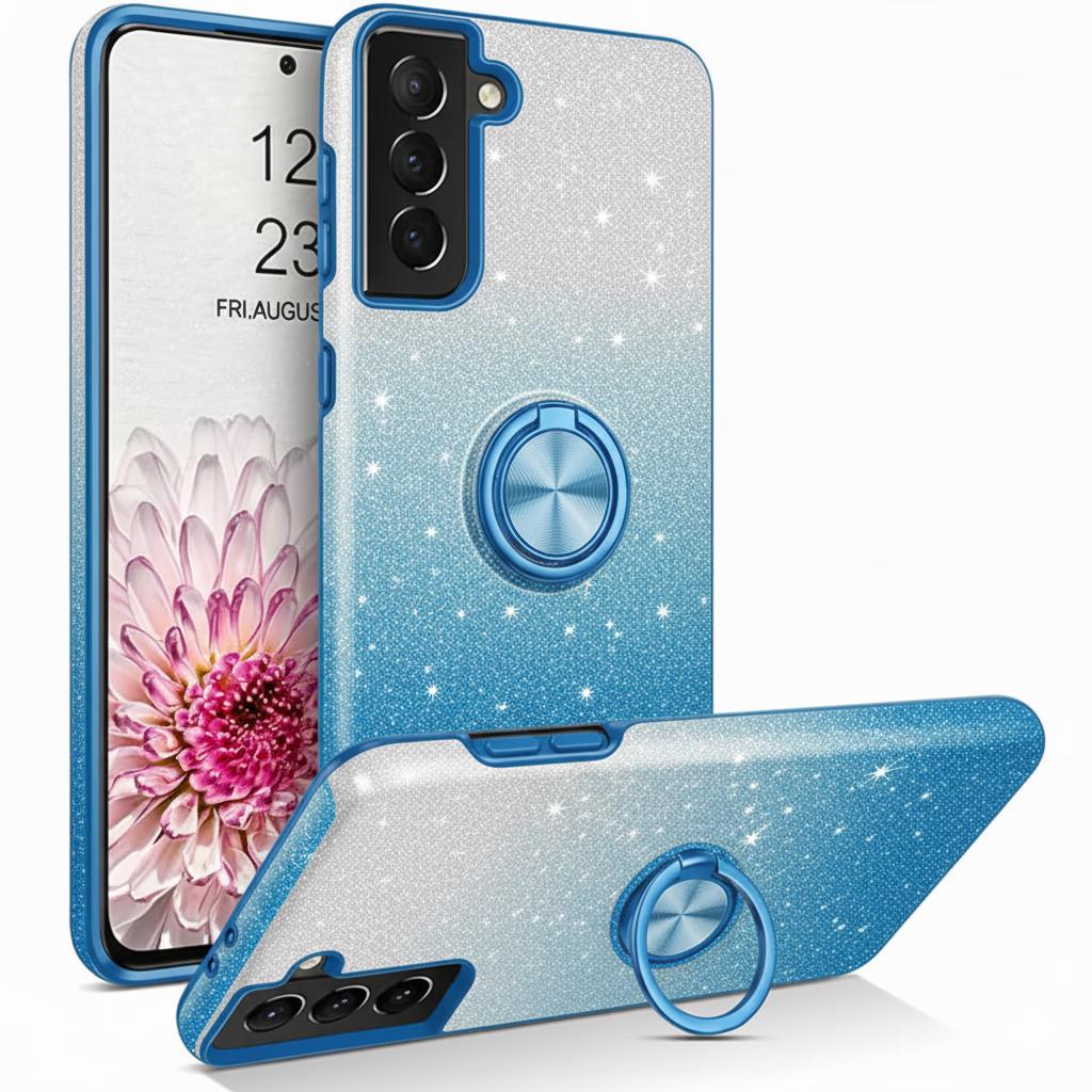 Samsung S23FE - Fusion Chrome Ring Case - Blue
