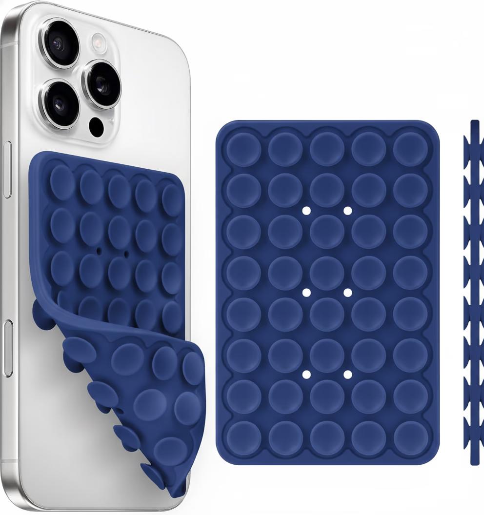Suction Cup Grip - XL- Size Multi-Surface Attachable - Navy Blue