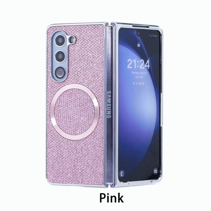Samsung Z-Flip 5 - Glitter 2-Piece Case -  Pink