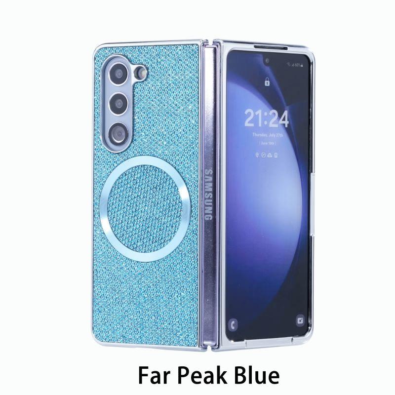 Samsung Z-Fold 5 - Glitter 2-Piece Case -  Blue