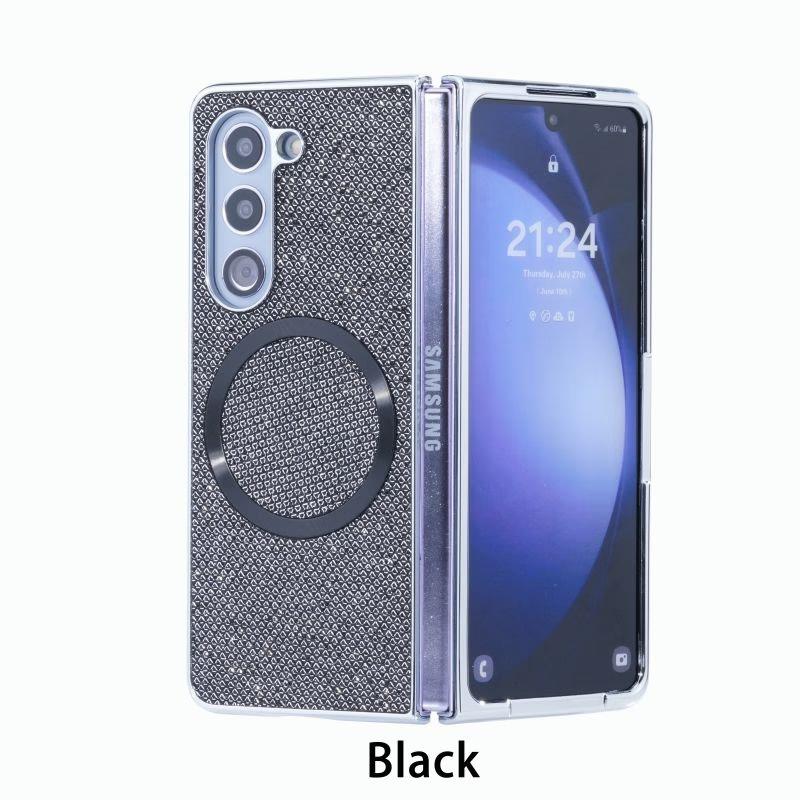 Samsung Z-Fold 5 - Glitter 2-Piece Case -  Black